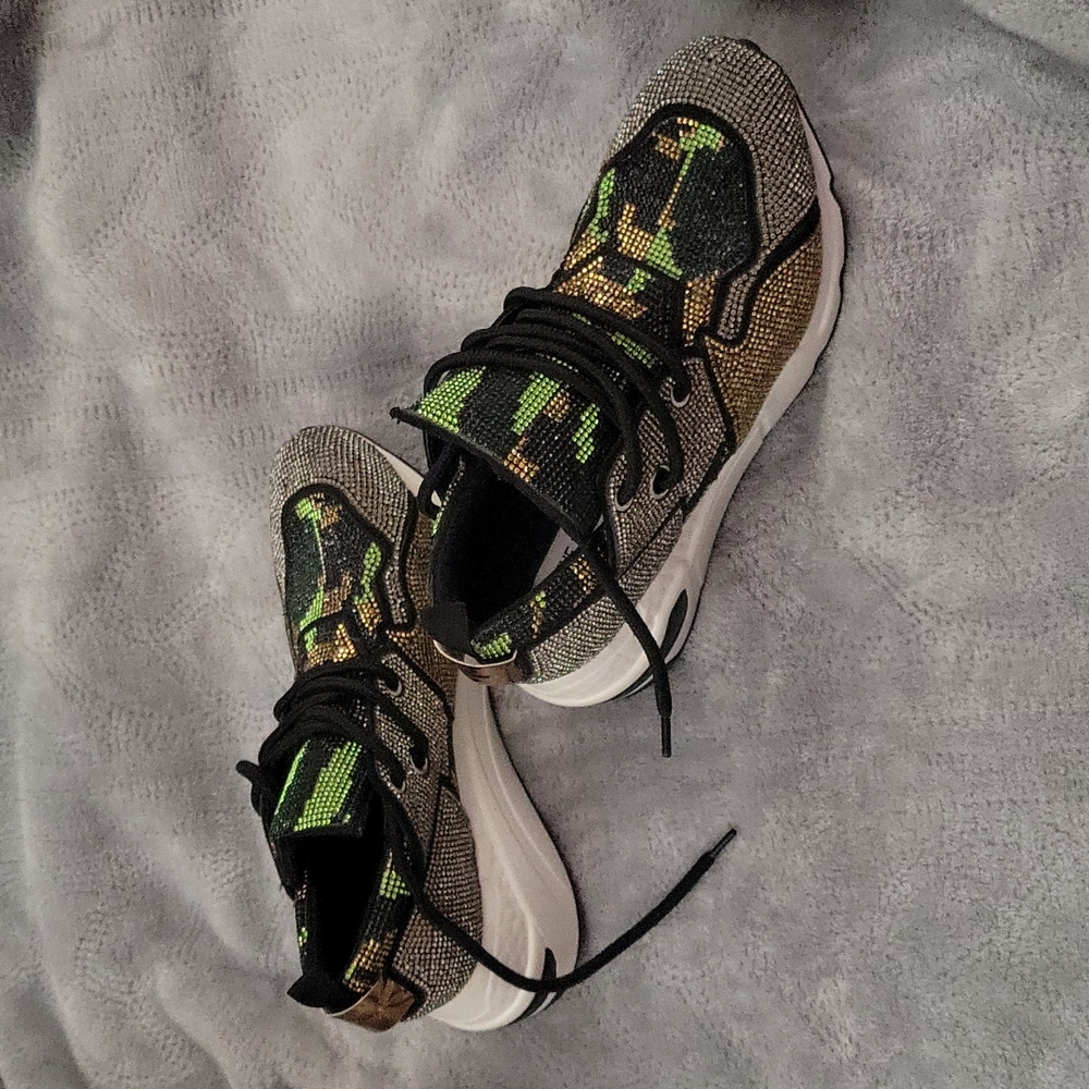 Steve Madden Camo Bling Sneakers